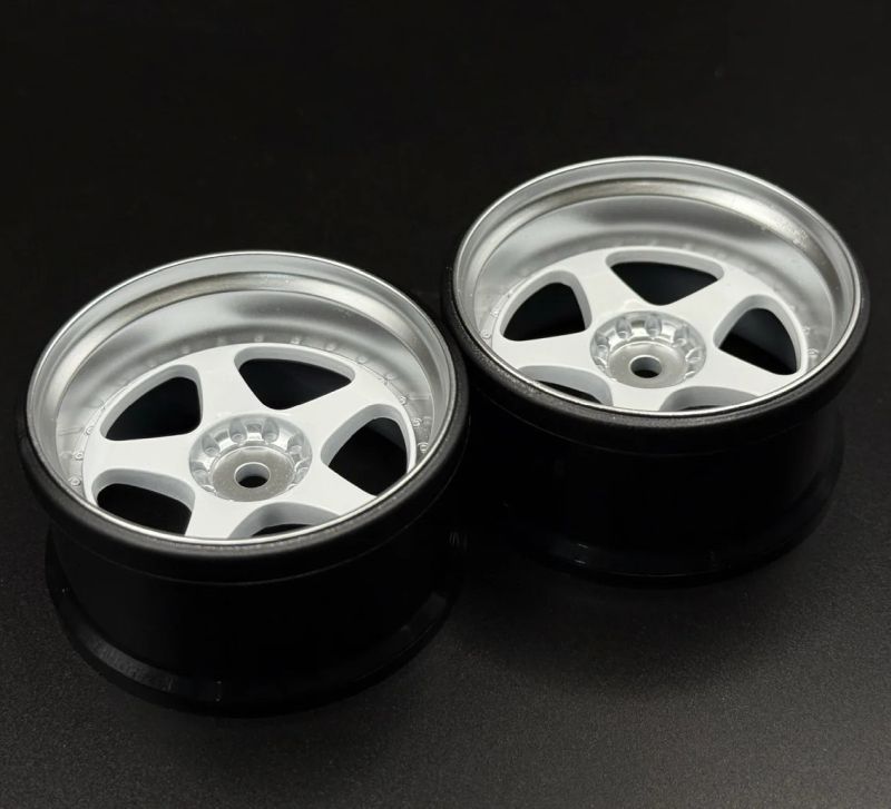 SRFHG20146-20148  NIZ 5-Star Multipiece Style 1-10 White Rims, 6mm & 8mm Offset [Hayashi Garage]     | The RC Shop at Dr Dans