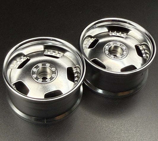 SRFHG20218-20228  Euro VIP Dish Style 1/10 Chrome & Silver Rims, 8mm Offset| The RC Shop at Dr Dans