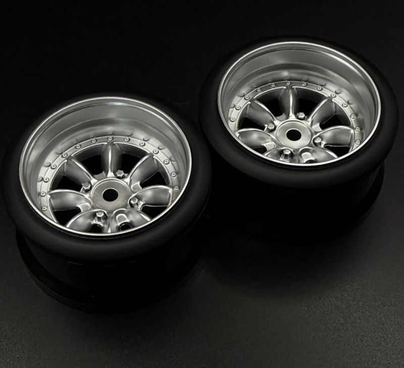 SRFHG20416-20418  Pana 8-Spoke Style 1/10 Silver Rims, 6mm Offset [Hayashi Garage]   | The RC Shop at Dr Dans