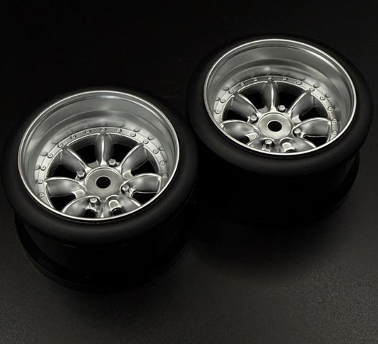SRFHG20416-20418  Pana 8-Spoke Style 1/10 Silver Rims, 6mm Offset [Hayashi Garage]   | The RC Shop at Dr Dans