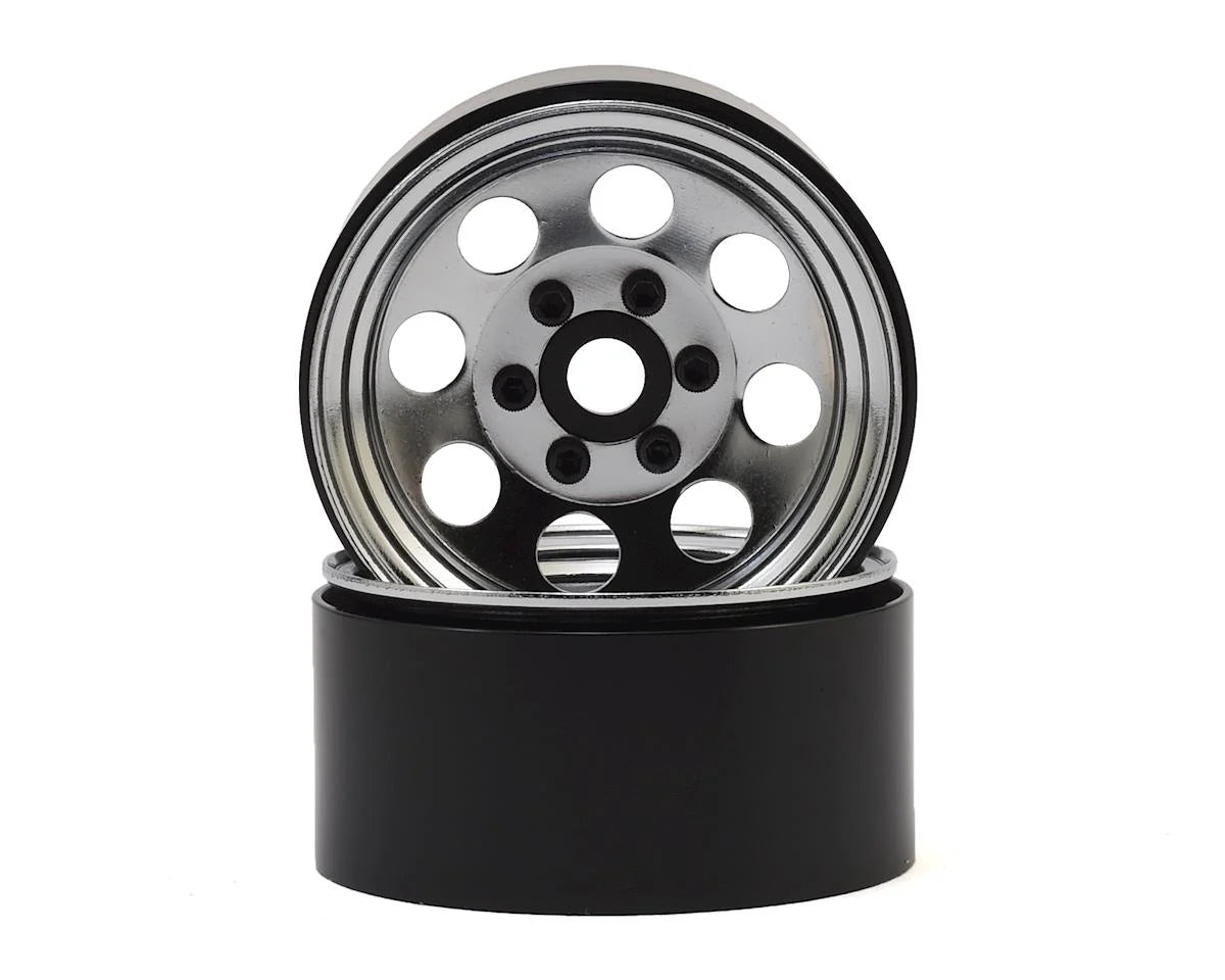 SSD00270 SSD RC 8 Hole 1.9"" Steel Beadlock Wheels (Chrome)  | The RC Shop at Dr Dans