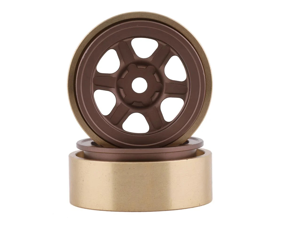 SSD RC SCX24 1.0” Aluminum/Brass Challenger Wheels (Bronze) (2) (24g) | THE RC SHOP AT DRDANS