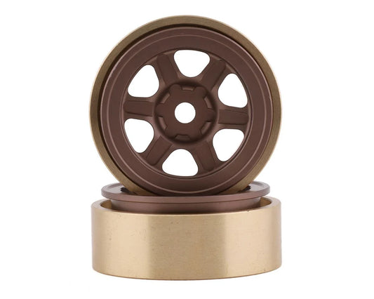 SSD RC SCX24 1.0” Aluminum/Brass Challenger Wheels (Bronze) (2) (24g) | THE RC SHOP AT DRDANS