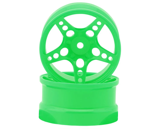TAF26006 24K RC Technology 1/10 R-Fighter Drift Wheels (Green) (2) (6mm Offset) w/12mm Hex