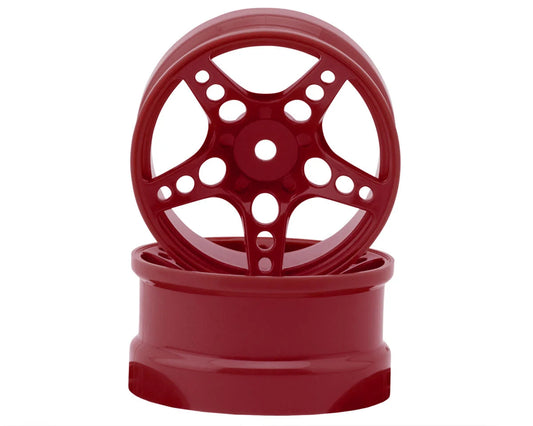 TAF26012 24K RC Technology 1/10 R-Fighter Drift Wheels (Red) (2) (6mm Offset) w/12mm Hex