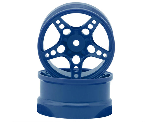 TAF26013 24K RC Technology 1/10 R-Fighter Drift Wheels (Blue) (2) (6mm Offset) w/12mm Hex