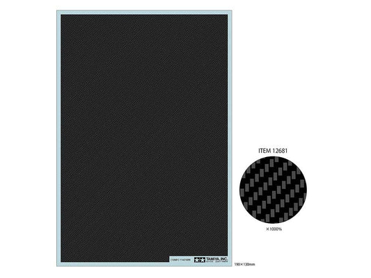 TAM12681	Tamiya Carbon Pattern Decal Set Twill Weave / Fine
