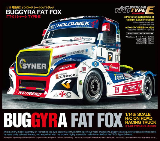 TAM58661    Buggyra Fat Fox On Road Racing Truck Kit, TT-01 Type E Chassis       | The RC Shop at Dr Dans