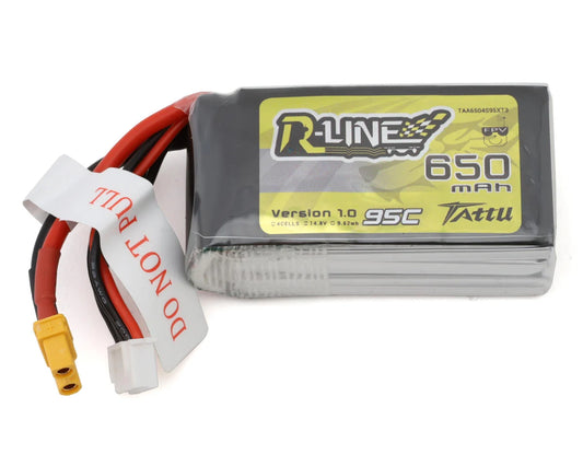 TAT-6504S95XT3   Tattu "R-Line" 4S LiPo Battery Pack 95C (14.8V/650mAh) w/XT-30 Connector    | The RC Shop at Dr Dans