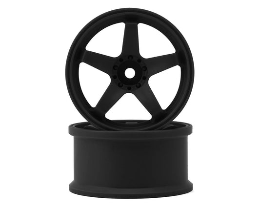 TDW-065BK Topline N Model V3 Super High Traction Drift Wheels (Black) (2) (6mm Offset) w/12mm Hex