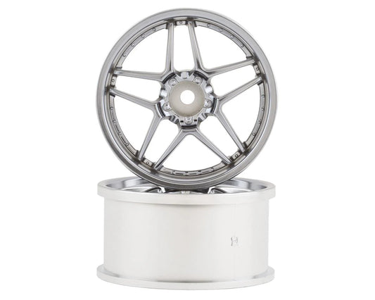 TDW-EW-0206MC 5-Split Spoke Drift Wheels (Matte Chrome) (2) (6mm