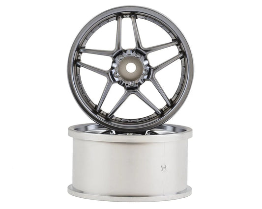 TDW-EW-0208BC Topline Blitz BRW03 5-Split Spoke Drift Wheels (Black Chrome) (2) (8mm Offset) w/12mm Hex