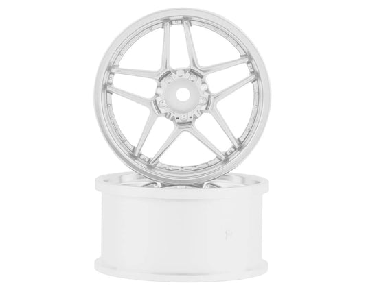 TDW-EW-0208MS Topline Blitz BRW03 5-Split Spoke Drift Wheels (Matte Silver) (2) (8mm Offset) w/12mm Hex