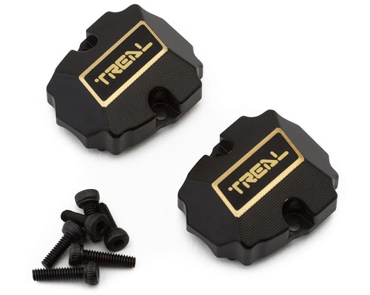 TLHTASCENT18-05  Treal Hobby Redcat Ascent-18 Front & Rear Brass Differential Covers (Black) (2) (13g)