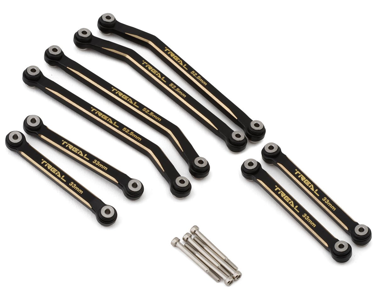 TLHTAX24-15   Treal Hobby Axial AX24 Brass High Clearance Suspension Links Set (Black)