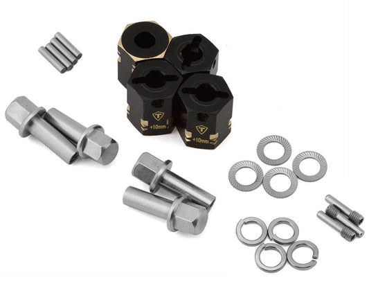 TLHTCAPRA-31    Treal Hobby Capra/SCX10 III 12mm Brass Extended Wheel Hex Adapters (4) (+15mm)