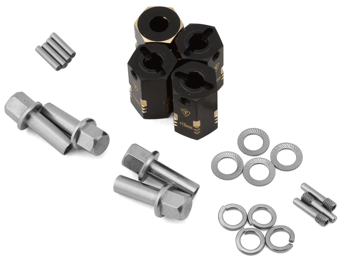 TLHTCAPRA-32    Treal Hobby Capra/SCX10 III 12mm Brass Extended Wheel Hex Adapters (4) (20mm)