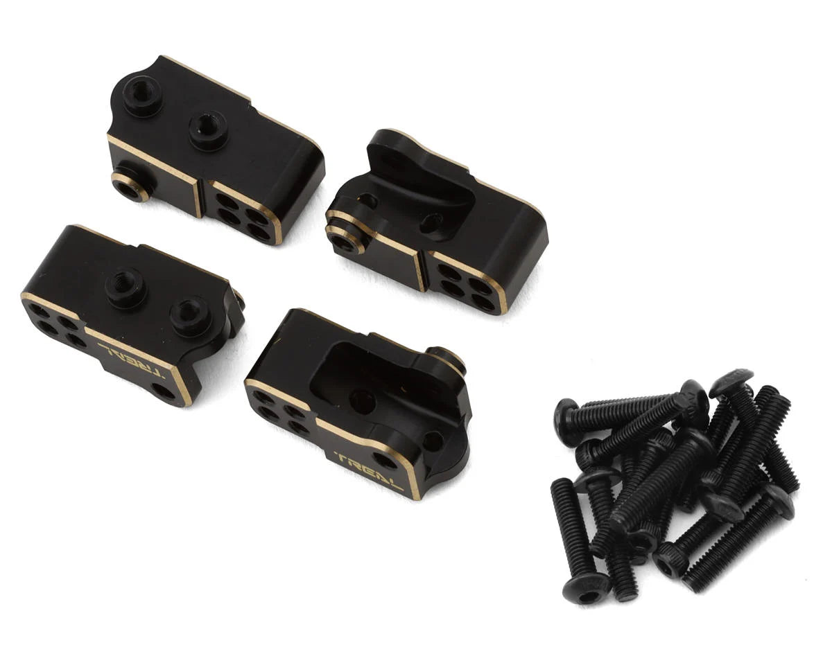 TLHTENDURO-07 Treal Hobby Element RC Enduro Brass Lower Shock & Link Mounts (Black) (4)
