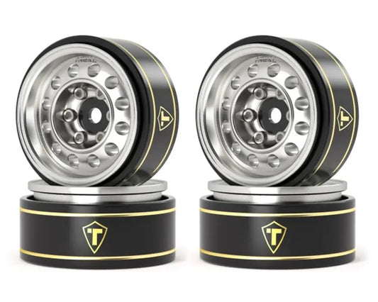 TLHTSCX24-(251-254) Treal Hobby Type K 1.0" 12-Hole Beadlock Classic Vintage Wagon Wheels (Silver) (4) (28.9g)  | The Rc Shop at DrDans