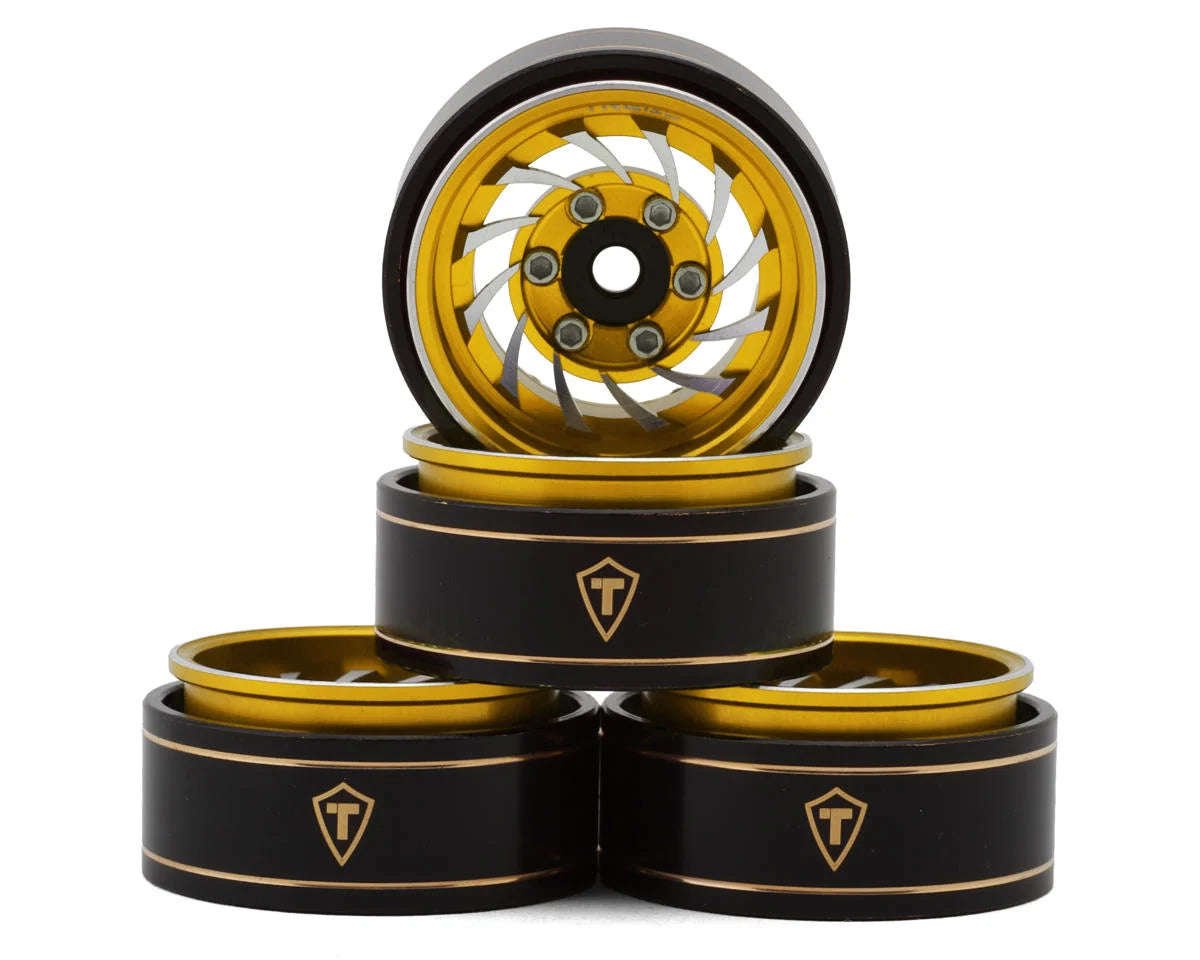 TLHTSCX24-    Treal Hobby Type L 1.0" Aluminum Cyclone Beadlock Wheels (Silver) (4) (27.5g ea)        | The RC Shop at Dr Dans