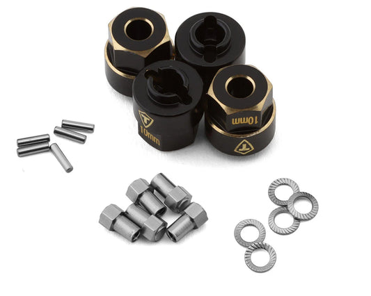 TLHTTRX-4M-02       Treal Hobby Extended Brass Wheel Hub Hex for Traxxas TRX-4M (Black) (4) (3g) (+10mm Offset)      | The RC Shop at Dr Dans