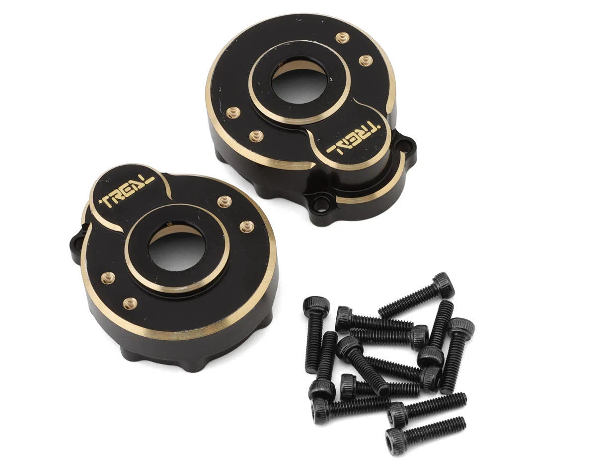 TLHTTRX4-47     Treal Hobby Heavy Brass Outer Portal Housing Covers for Traxxas TRX-4 (Black) (2) (42g)      | The RC Shop at Dr Dans
