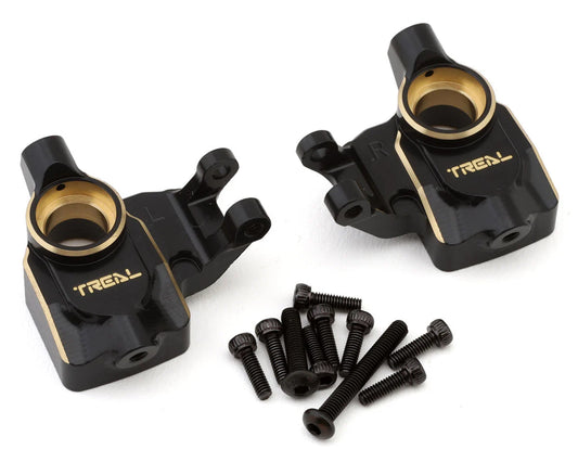 TLHTUTB18-22 Treal Hobby Axial UTB18 Brass Front Steering Knuckles (Black)