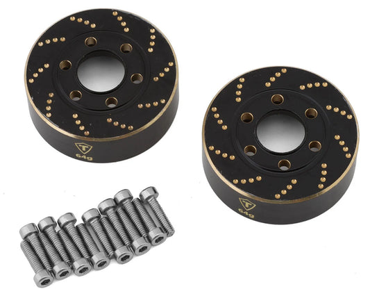 TLHTWHEEL-102   Treal Hobby 1.9" Brass Wheel Brake Disc Weights (Black) (64g) (2)  |The RC Shop at Dr Dans