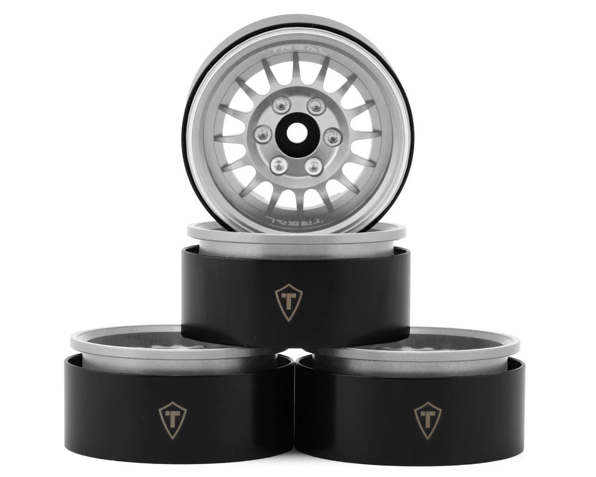 TLHTWHEEL-161 Treal Hobby Type N 1.9" Multi-Spoke Beadlock Wheels (Silver) (4)