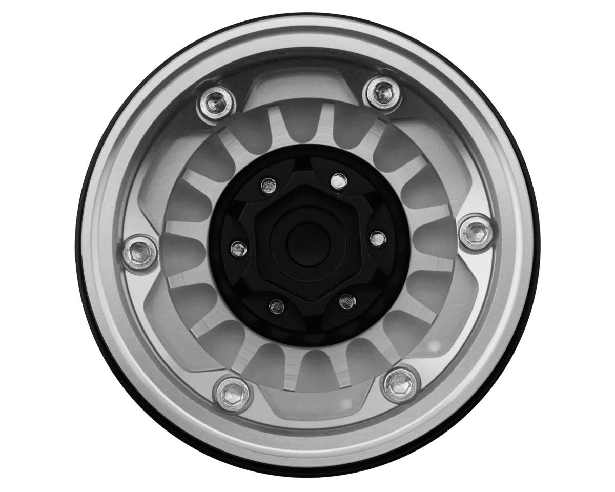 TLHTWHEEL-161 Treal Hobby Type N 1.9" Multi-Spoke Beadlock Wheels (Silver) (4)