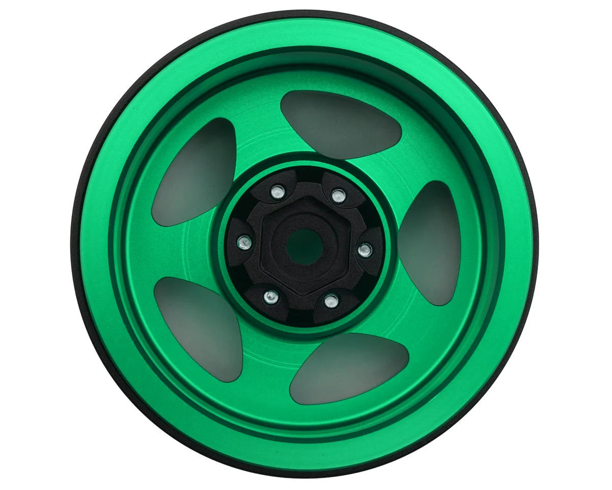 TLHTWHEEL-184     Treal Hobby Type C 2.2" 5-Spoke Aluminum 1/10 Rock Crawler Beadlock Wheels (Green) (2) (137g ea)     | The RC Shop at Dr Dans