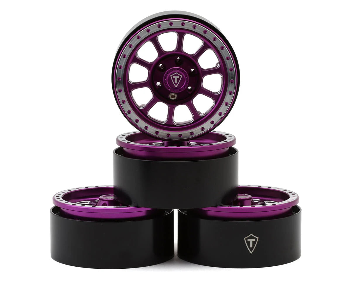 Treal Hobby Type C 1.9" Aluminum Beadlock Crawler Wheels 4-Pack – Multiple Colors