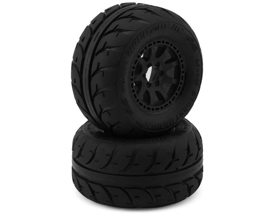 UPG-10014    UpGrade RC Street Radials 2.2" Pre-Mounted On-Road Tires for Mini Maxx®/XRT® & Mini Kraton® (2) w/12mm Narrow, 12mm Wide, & 14mm Hexes      | The RC Shop at Dr Dans