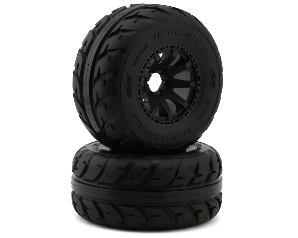 UPG-10036    UpGrade RC Belted Street Radials 2.9" Pre-Mounted Tires for Traxxas® MAXX® (2) (Regular & Wide Offset Hexes Included)    | The RC Shop at Dr Dans