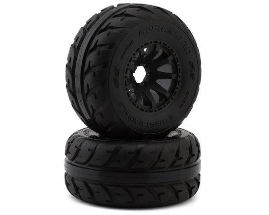 UPG-10036    UpGrade RC Belted Street Radials 2.9" Pre-Mounted Tires for Traxxas® MAXX® (2) (Regular & Wide Offset Hexes Included)    | The RC Shop at Dr Dans