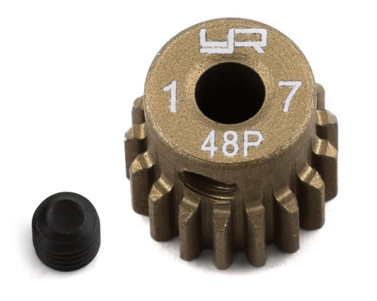 YEA-MG-48017  Yeah Racing 48P Hard Coated Aluminum Pinion Gear (17T) (3.17mm Bore)   | The RC Shop at Dr Dans
