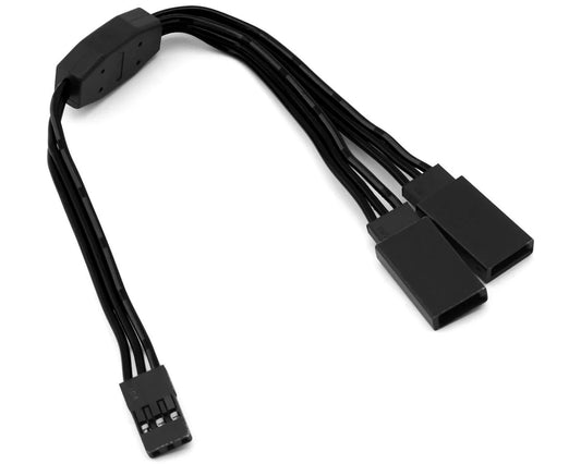 YEA-WPT-0154BK Yeah Racing 60-Core Y-Harness High Current Servo Extension Lead (Black) (JR/Futaba Plug) (150mm)
