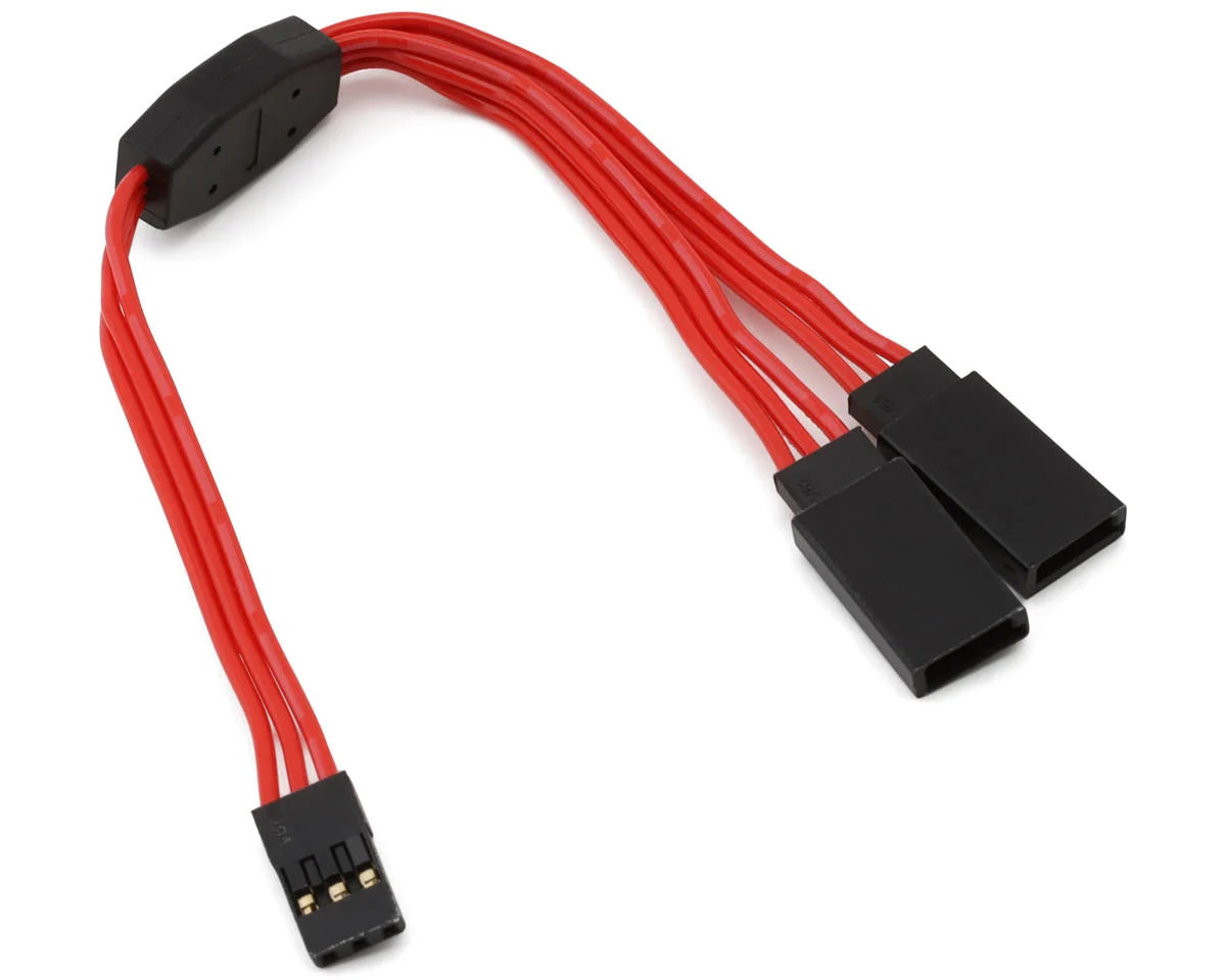 YEA-WPT-0154 Yeah Racing 60-Core Y-Harness High Current Servo Extension Lead  (JR/Futaba Plug) (150mm)  | The Rc Shop at DrDans