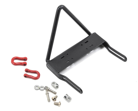 YEA-YA-0454 Yeah Racing SCX10 Steel Front "Stinger" Bumper w/Winch Mount & Shackles  | The RC Shop at Dr Dans