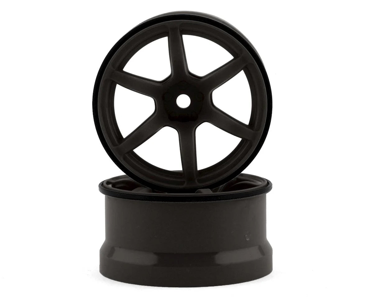 YOKRP-6313T6A Yokomo 12mm Hex Racing Performer High Traction RWD Drift Wheels (Titanium) (2) (6mm Offset) | THE RC SHOP
