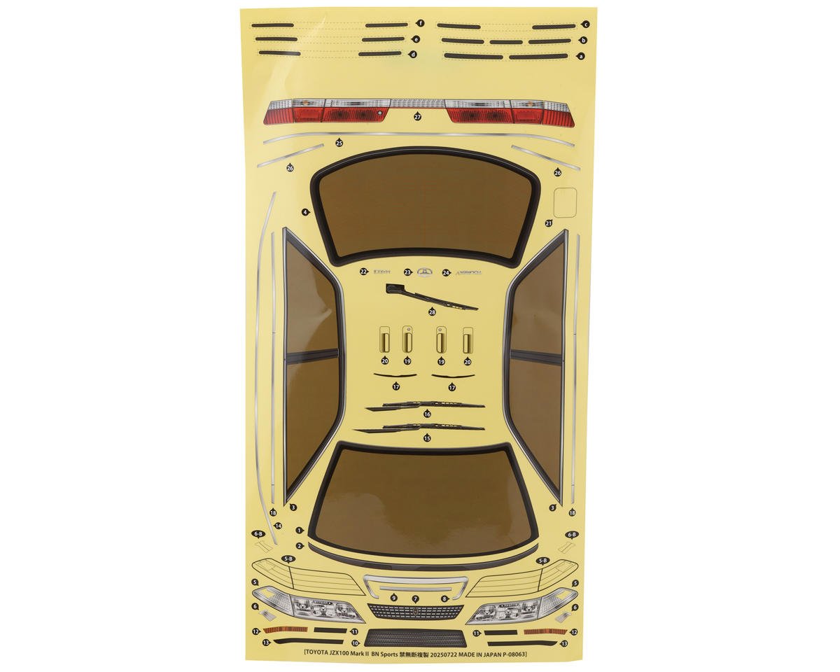 YOKSD-JZXBNB Yokomo BN Sports Toyota JZX100 Mark 1/10 Drift Body (Clear) (257mm Wheelbase)