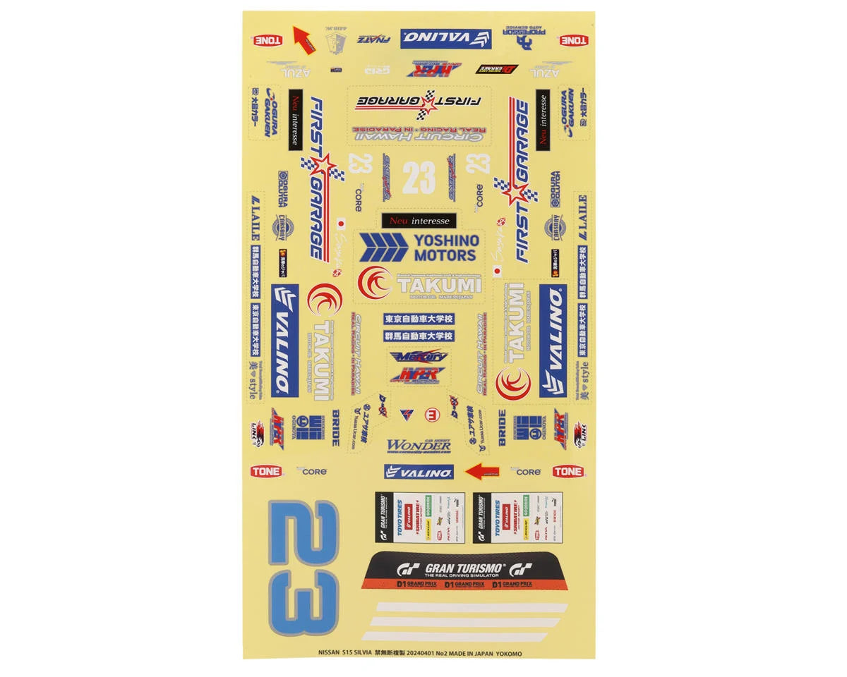 YOKSD-MS15B Yokomo MERCURY SAYAKA Special S15 Drift Body Set (Clear) | THE RC SHOP