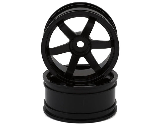 YOKTW-5313B5 Yokomo 6-Spoke Drift Wheels (Black) (2) (5mm Offset)