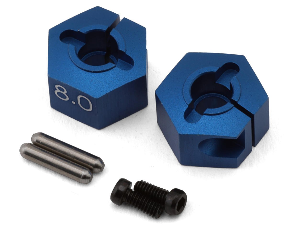 YOKY2-011CBL8   Yokomo 12mm Aluminum Clamping Wheel Hex (Blue) (2) (8mm)