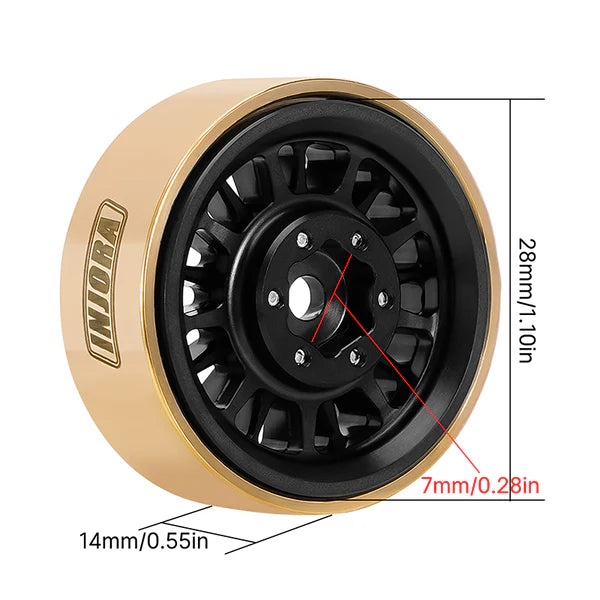 YQW-1109      INJORA 1.0 Plus Brass -3.75mm Offset Wheels for Micro Crawlers (W1109)    | The RC Shop at Dr Dans